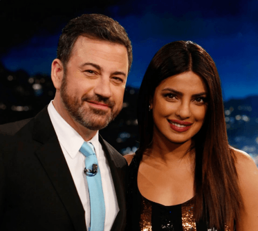 Jimmy Kimmel Live! host Jimmy Kimmel and Baywatch actress Priyanka Chopra. Priyanka Chopra jimmy kimmel show