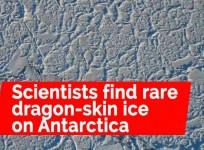 Scientists capture footage of rare dragon-skin ice on Antarctic expedition