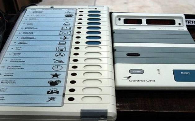 In picture: An electronic voting machine. Electronic voting machine