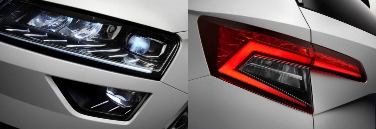 Skoda Karoq's headlight and tail lamp Skoda Karoq