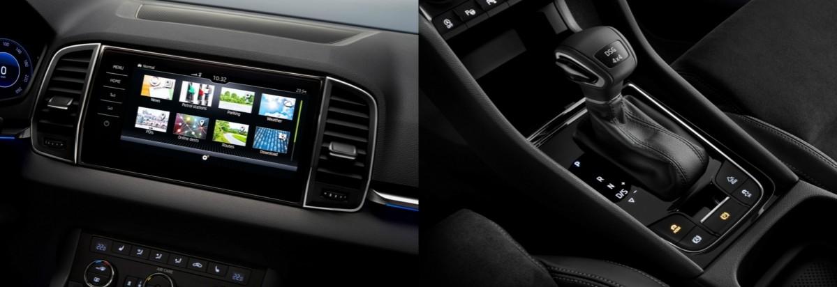 Skoda Karoq's centre dash and gear shifter Skoda Karoq