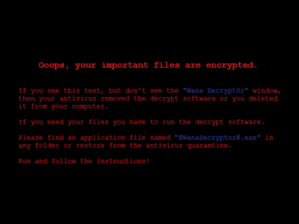 WanaCrypt0r 2.0 changes the wallpaper on affected computers to this image. WanaCrypt0r 2.0