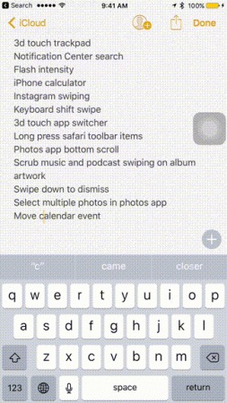 iPhone hidden gestures for turning keyboard to trackpad iPhone hidden gestures