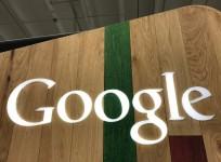 A Google logo is seen in a store in Los Angeles, California, U.S