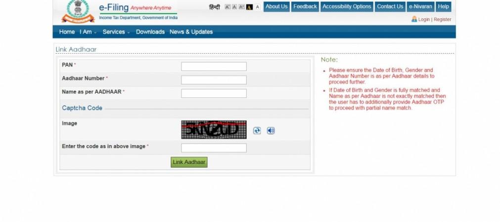 Here's how to link Aadhaar details to PAN card in two simple steps IT e-filing page, how to link AADHAAR to PAN, AADHAAR ID, PAN card