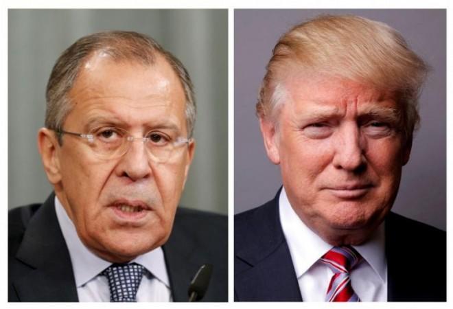 A combination of file photos showing Russian Foreign Minister Sergei Lavrov and Donald Trump Donald Trump Russia