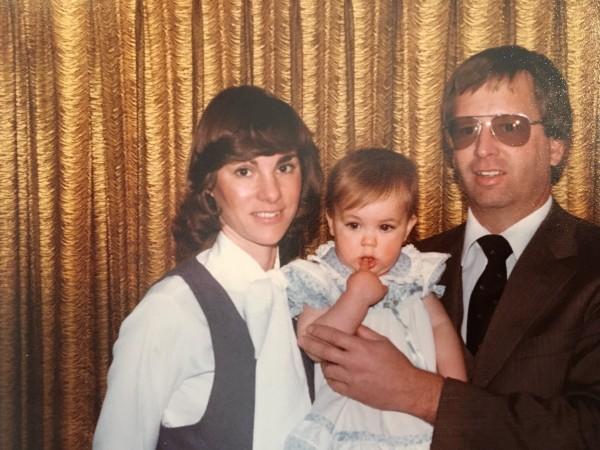 Dana Mason Womer with her parents Dana Mason Womer
