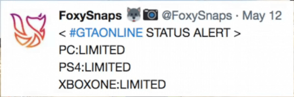 GTA Online Server status