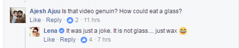 Lena clarifies on her viral video. Lena, lena eating glass, lena glass video