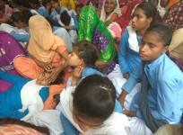 Girl students from Rewari Government school on day 8 of their hunger strike