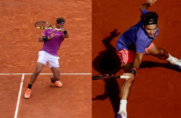 Rafael Nadal and Roger Federer. Rafael Nadal, Roger Federer, French Open, Todd Woodbridge