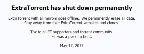 ExtraTorrent shuts down permanently, bids goodbye to Bittorrent community ExtraTorrent release group