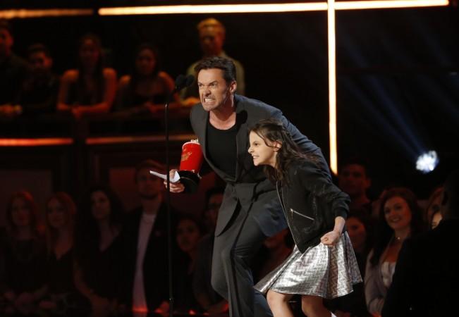 Hugh Jackman and Dafne Keen at the MTV Awards Logan