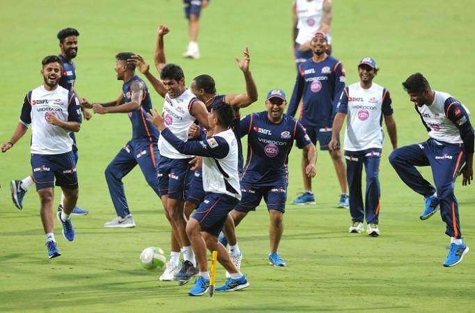 Mumbai Indians enjoy a bit of football during a training session, May 18, 2017 Mumbai Indians, KKR, IPL 2017, playoffs, Qualifier 2