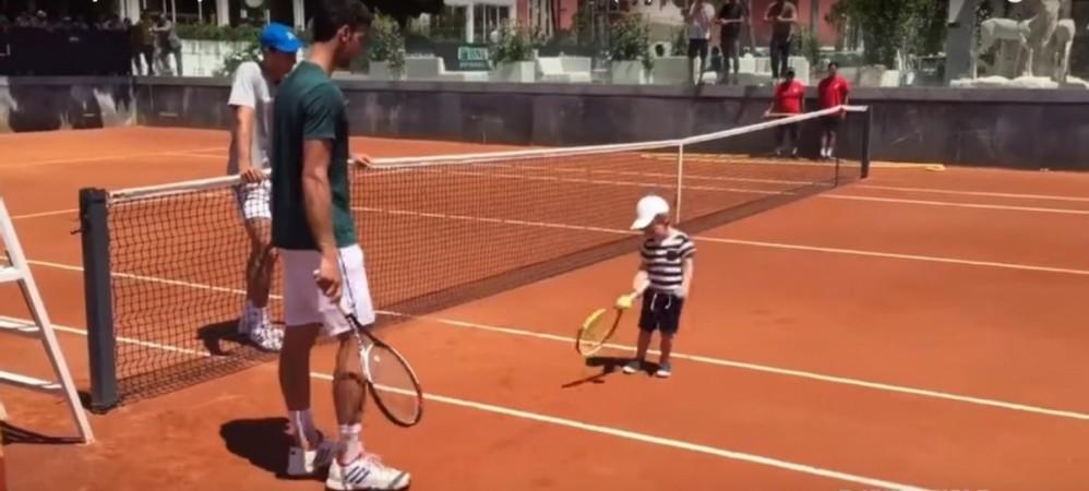 Novak Djokovic, Djokovic's son, Stefan, Rohan Bopanna