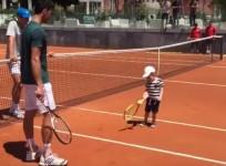 Novak Djokovic, Djokovic's son, Stefan, Rohan Bopanna