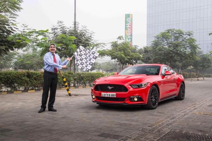 Anurag Mehrotra flagging off Mustang's great India drive Anurag Mehrotra