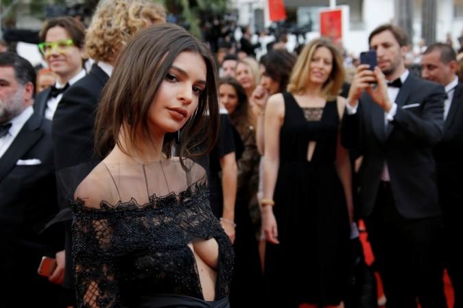 Emily Ratajkowski – In a black suit as she is