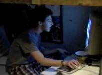 The moment a young Mark Zuckerberg realises he has been accepted to Harvard