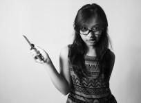 Woman with knife