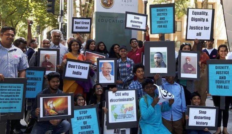 Indian-Americans during a protest Indian Americans protest