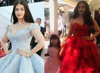 Aishwarya Rai Bachchan with Aaradhya at Cannes 2017