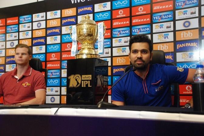 Steve Smith and Rohit Sharma ahead of the IPL 2017 final. IPL 2017 final, Steve Smith, Rohit Sharma, Rising Pune Supergiant, Mumbai Indians