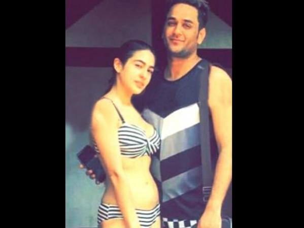 Sara Ali Khan with TV producer Vikas Gupta Sara Ali Khan bikini photo