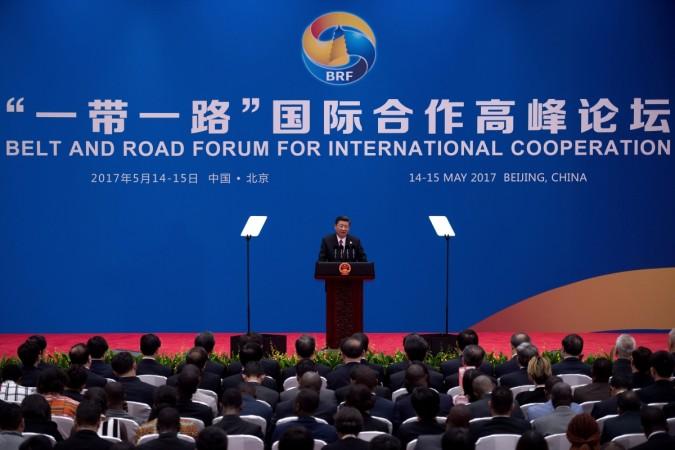 Chinese President Xi Jinping speaks during a briefing on the final day of the Belt and Road Forum, at the Yanqi Lake International Conference Centre, north of Beijing, China May 15, 2017. One Belt One Road, Silk route project, Chinese President Xi Jinping