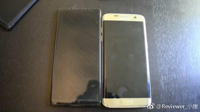The dummy units of the Samsung Galaxy Note 8. Samsung Galaxy Note 8