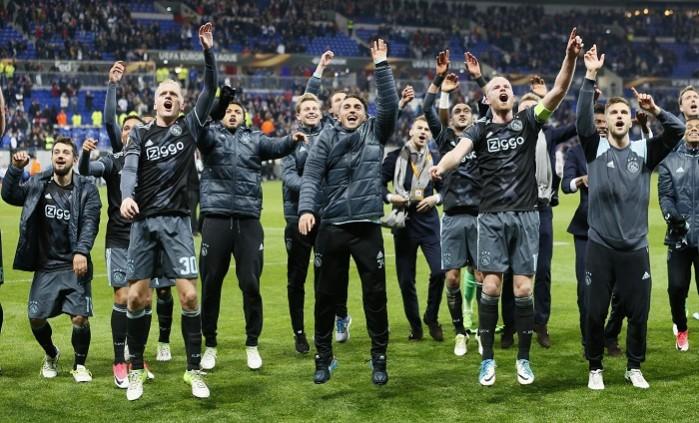Ajas football team. Ajax, Europa League final, Ajax football