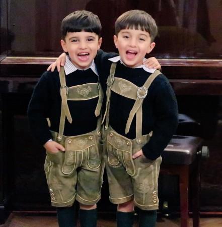 Celina Jaitly twin sons, Winston and Viraaj Celina Jaitly