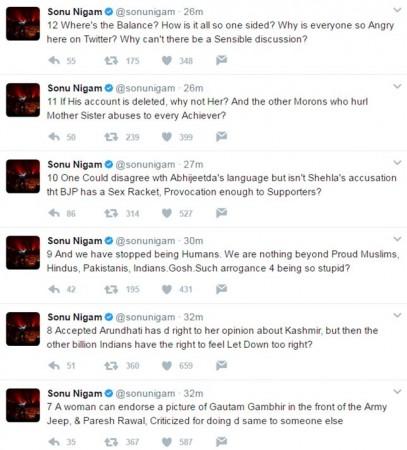 Sonu Nigam's tweets Sonu Nigam's tweets
