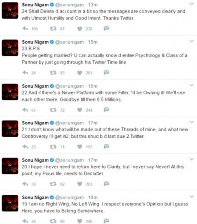 Sonu Nigam's tweets Sonu Nigam's tweets