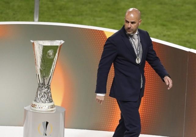 Peter Bosz wasn't too happy with the tactics used by Manchester United, May 24, 2017 Peter Bosz, Ajax, Europa League, trophy, Manchester United