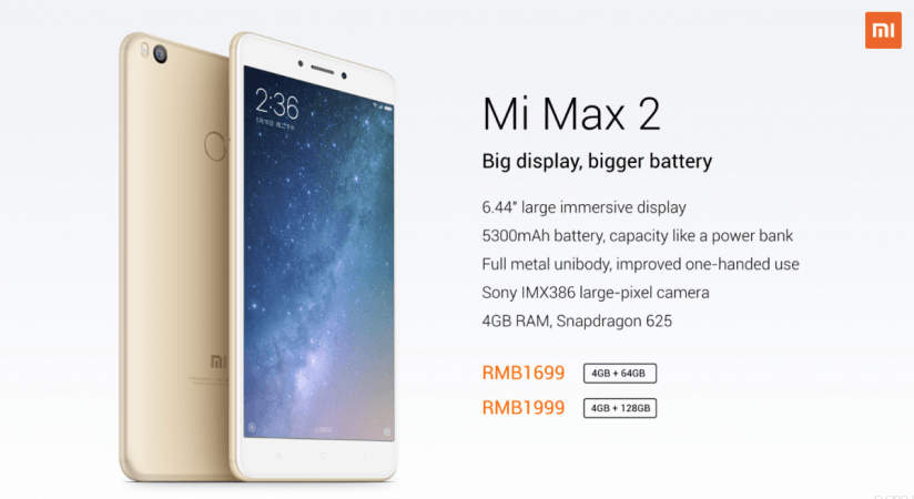 Metal-clad Xiaomi Mi Max 2 with bigger battery launched; all you need to know Xiaomi,Mi Max 2, price, specs,launch,features,release