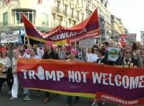 Thousands march to protest Donald Trumps arrival in Brussels