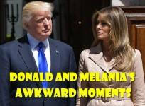 Watch Donald and Melanias awkward moments