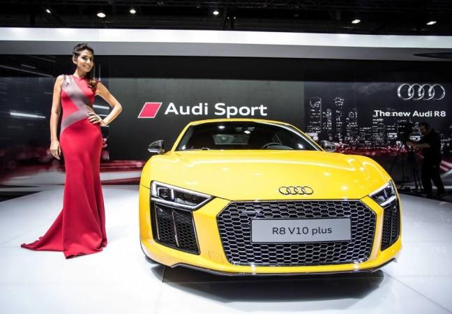 Audi R8 V10 Plus being displayed at Auto Expo 2016 Audi R8 V10 Plus
