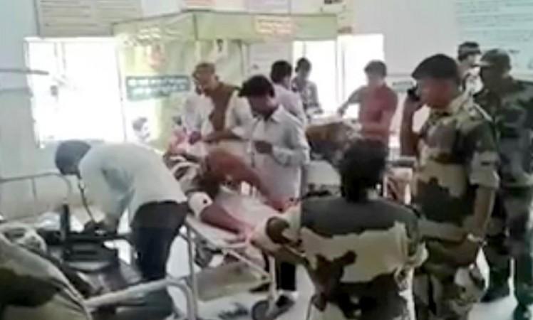BSF jawaans being treated BSF jawaans being treated