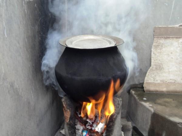 cooking on chulhas cooking
