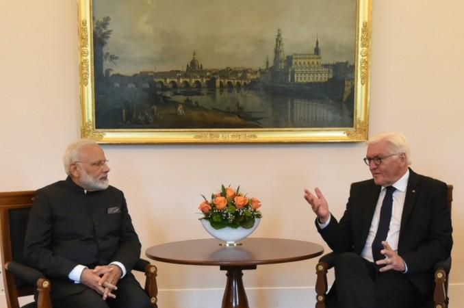 Prime Minister Narendra Modi calls on the President of Germany, Frank-Walter Steinmeier, at Castle Bellevue, in Berlin, Germany, on May 30, 2017. Narendra Modi