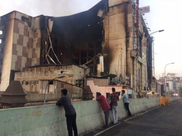 In picture: The partially Chennai Silks building in Chennai on Thursday, June 1. Chennai Silks building