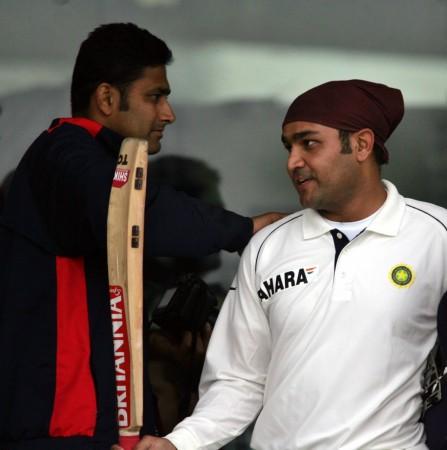 Is Sehwag's post an indirect dig at Kumble? kumble , sehwag