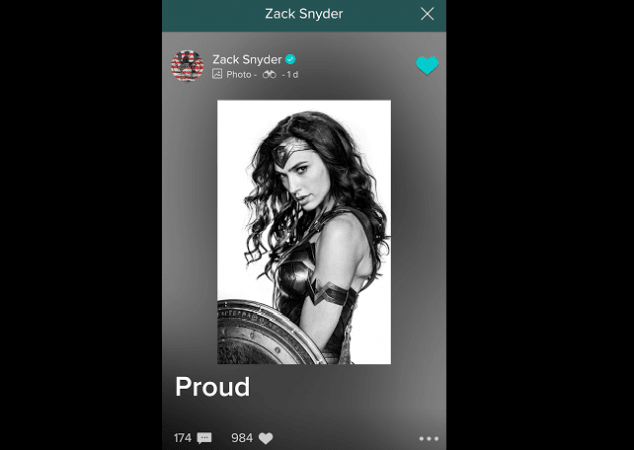 Zack Snyder is proud of Gal Gadot Zack Snyder Wonder Woman