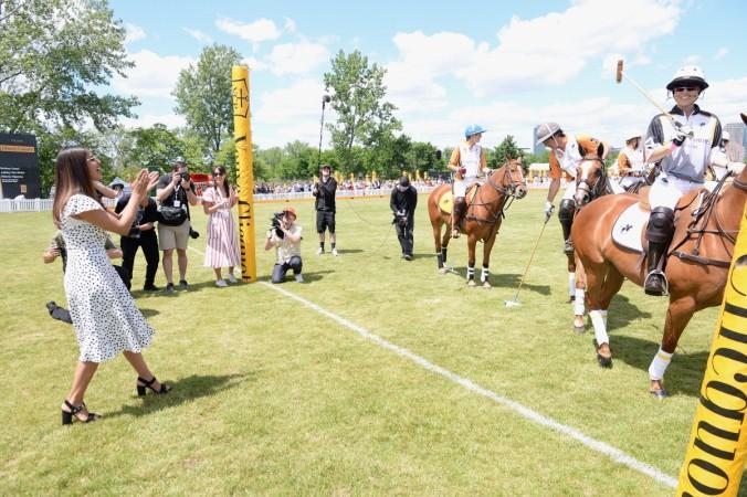 Priyanka Chopra throws the ball at The Tenth Annual Veuve Clicquot Polo Classi at Liberty State Park on June 3 Priyanka Chopra