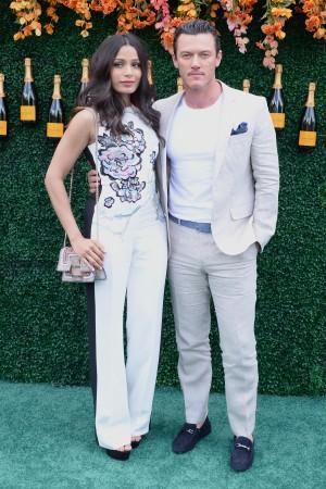 Actress Freida Pinto and actor Luke Evans attend The Tenth Annual Veuve Clicquot Polo Classic at Liberty State Park on June 3, 2017 Actress Freida Pinto and actor Luke Evans