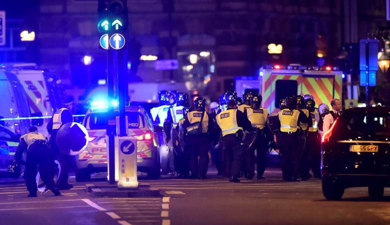 Police attend to an incident on London Bridge