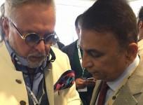 Vijay Mallya with Sunil Gavaskar