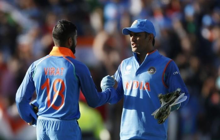 Virat Kohli and MS Dhoni celebrate their win over Pakistan, June 4, 2017 Virat Kohli, MS Dhoni, India, Sri Lanka, ICC Champions Trophy 2017